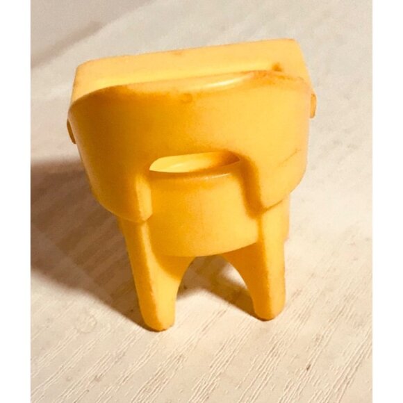 Vintage 1972 Fisher Price Lov Toys Yellow Rocking Horse Chair Dollhouse Furnitur - Picture 12 of 14